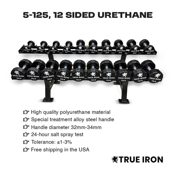 New Urethane Dumbbell Sets 5-125