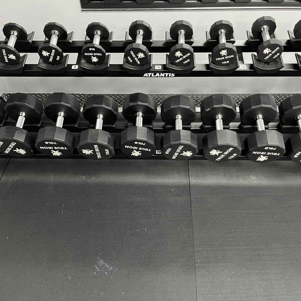 True Iron 5-100 12 Sided Urethane Dumbbell Sets