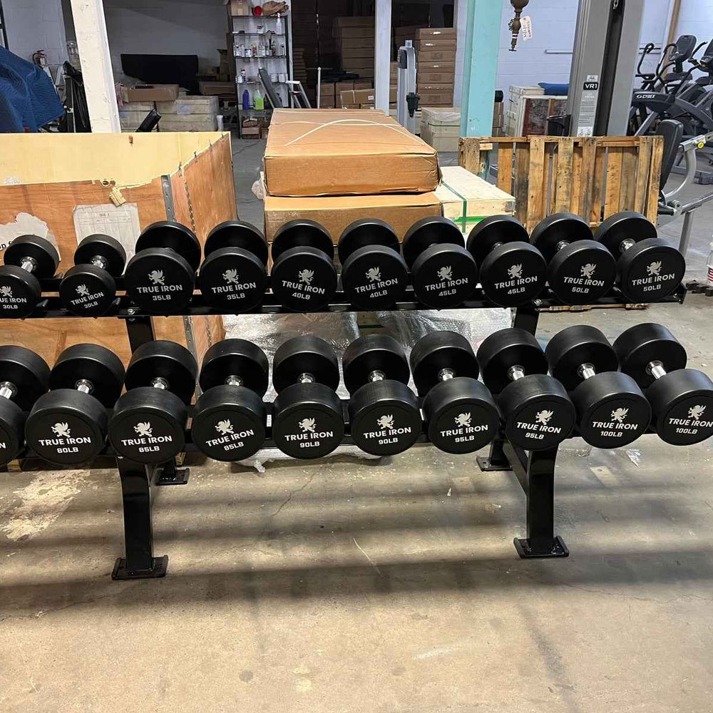 True Iron Pro Style 5-125 Urethane dumbbells set