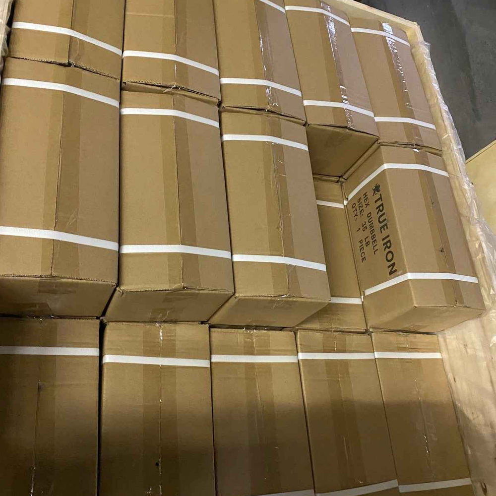 True Iron Rubber Hex Dumbbell Sets 5-50 with Rack!