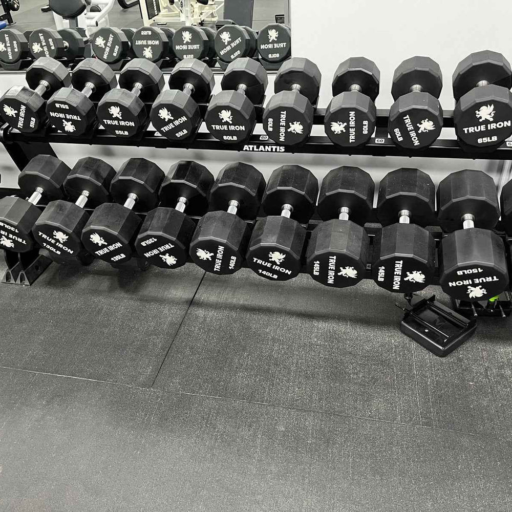 True Iron 5-100 12 Sided Urethane Dumbbell Sets