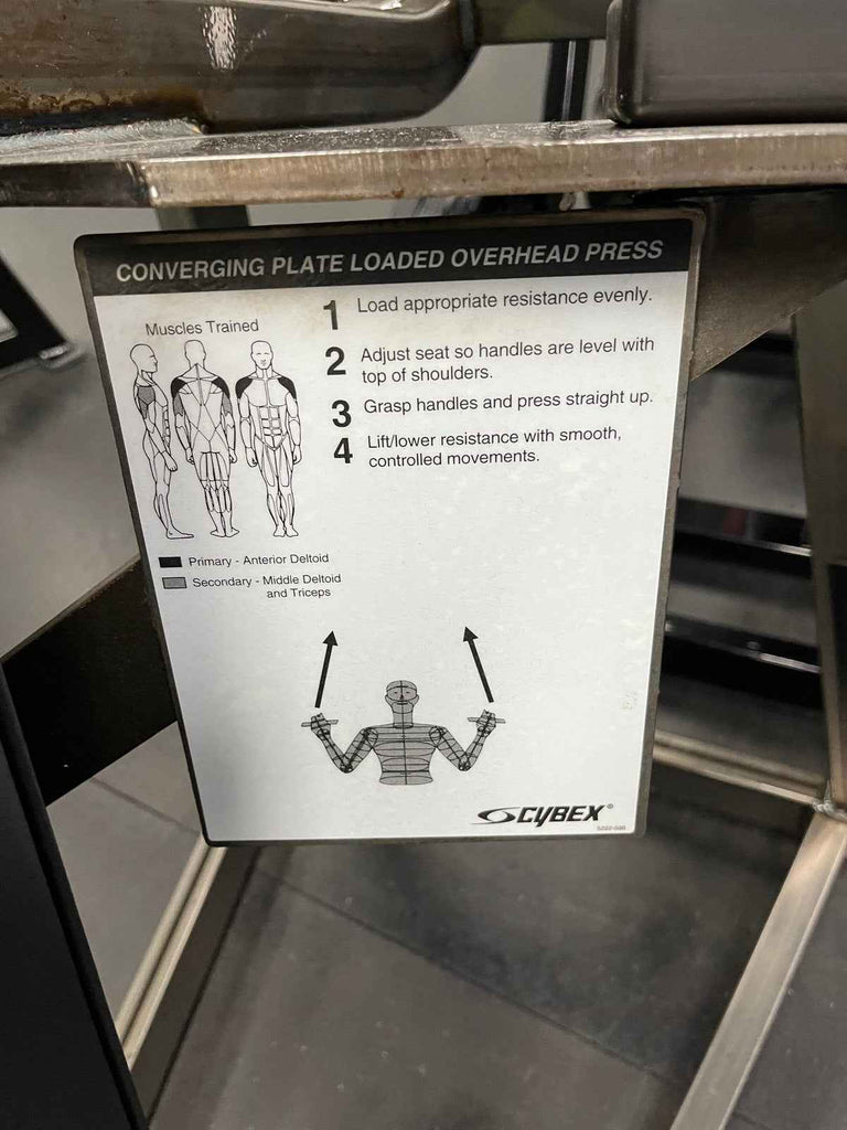 cybex plate loaded shoulder press Cybex Converging Plate Loaded Overhead Shoulder Press
