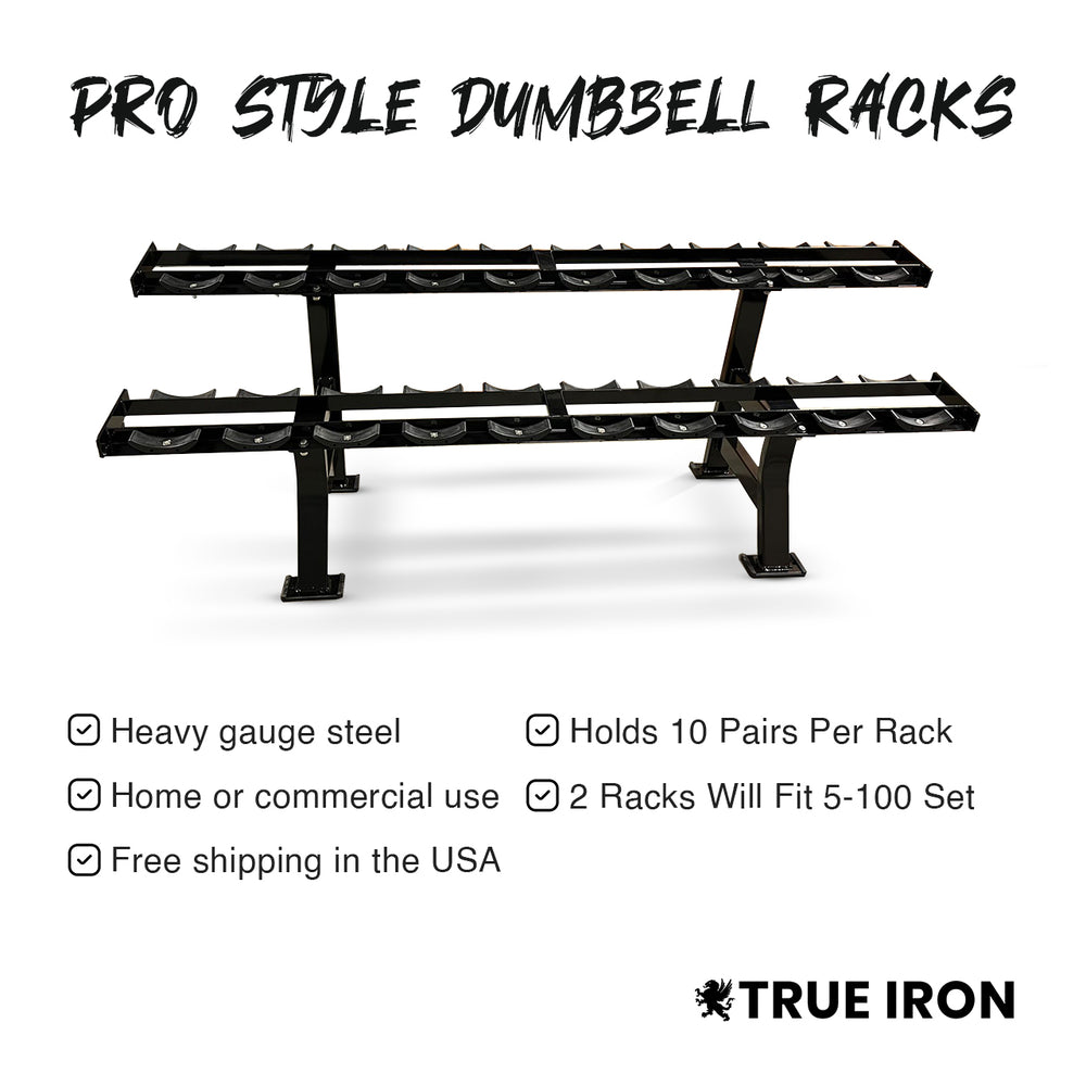 NEW True Iron  Pro Style Dumbbell Racks