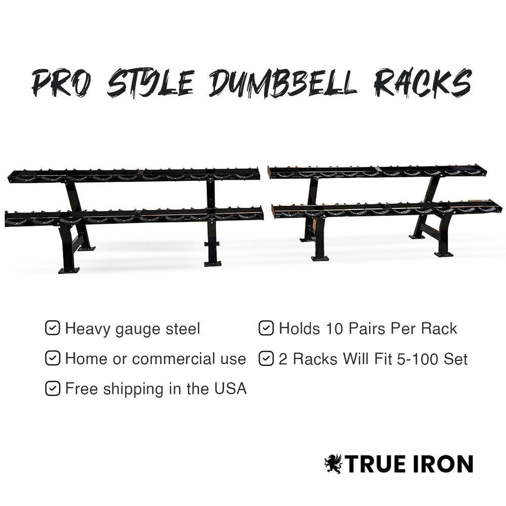 NEW True Iron  Pro Style Dumbbell Racks