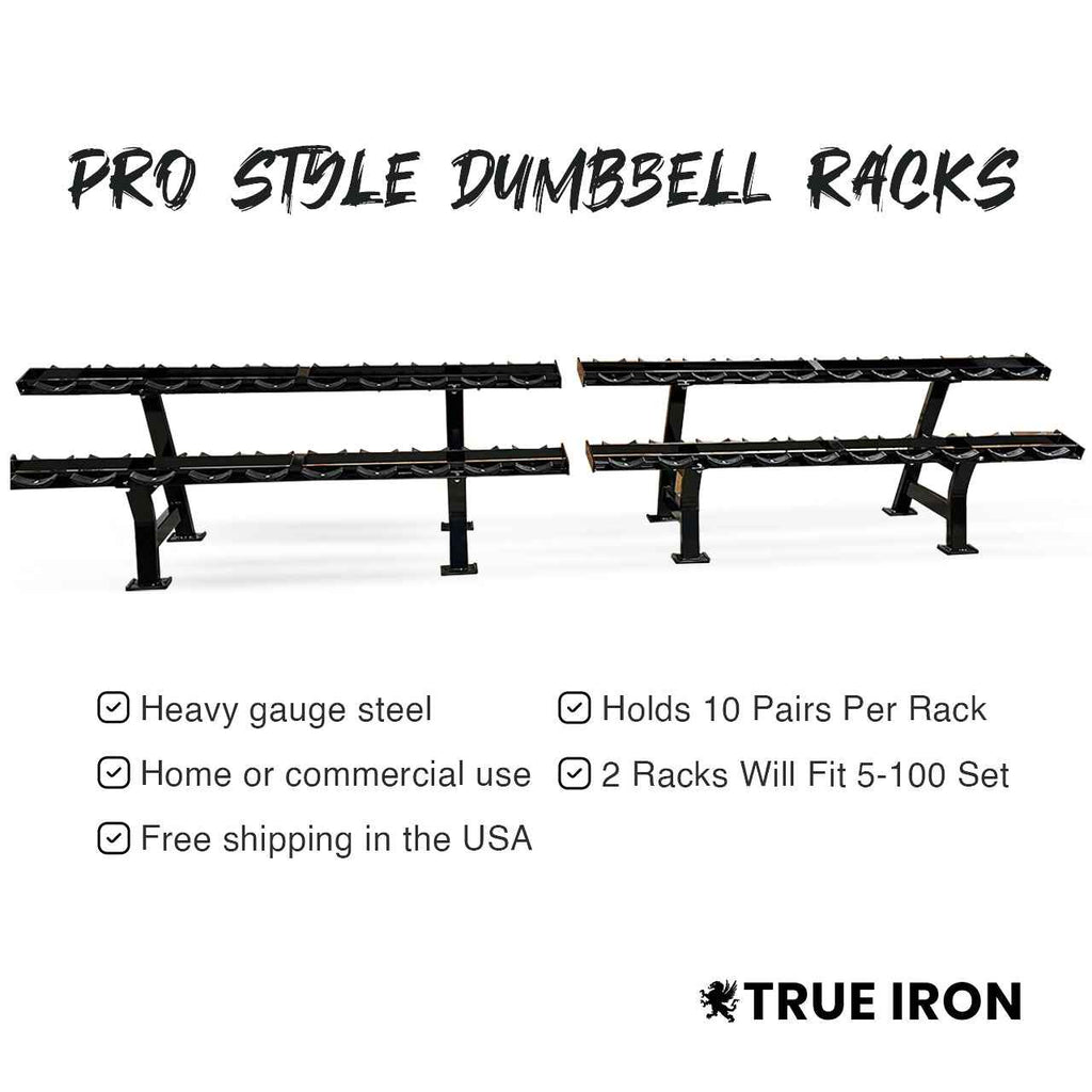 NEW Efficient True Iron Pro Style Dumbbell Racks for Your Gym – True ...